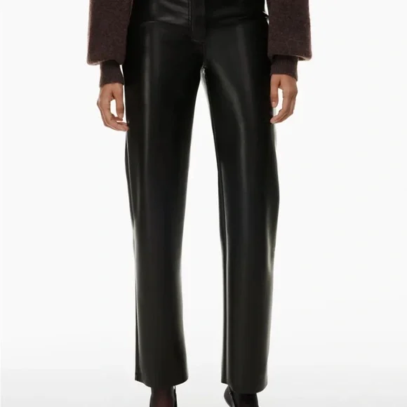 EUC Wilfred Free Melina High Rise Cropped Vegan Leather Pants - Size 2 Reg